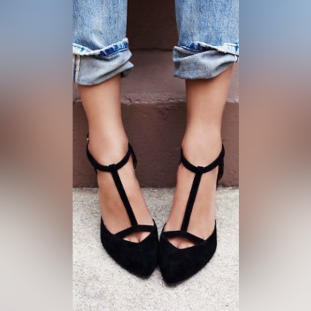 Jeffrey Campbell x Free People - Eyes On You Black Wedge Heels